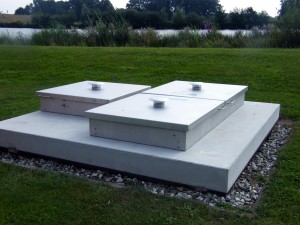 Pumpwerk mit Edelstahl Schachtabdeckung